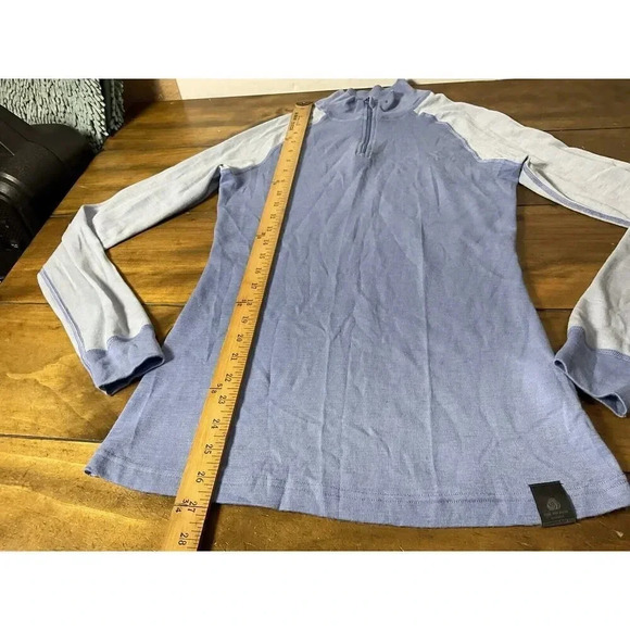 Mountain Warehouse Women's Size 8 Long Sleeved Zip Neck Top Blue 1/4 Zip - Picture 4 of 8